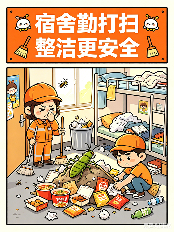 宿舍安全漫画